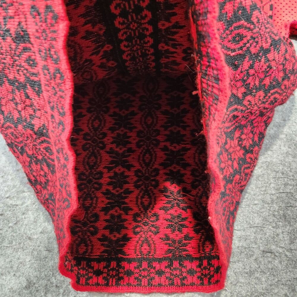 Dale Of Norway Womens M Medium Pure‎ Wool Nordic Red Knit Cardigan Sweater - Picture 11 of 13